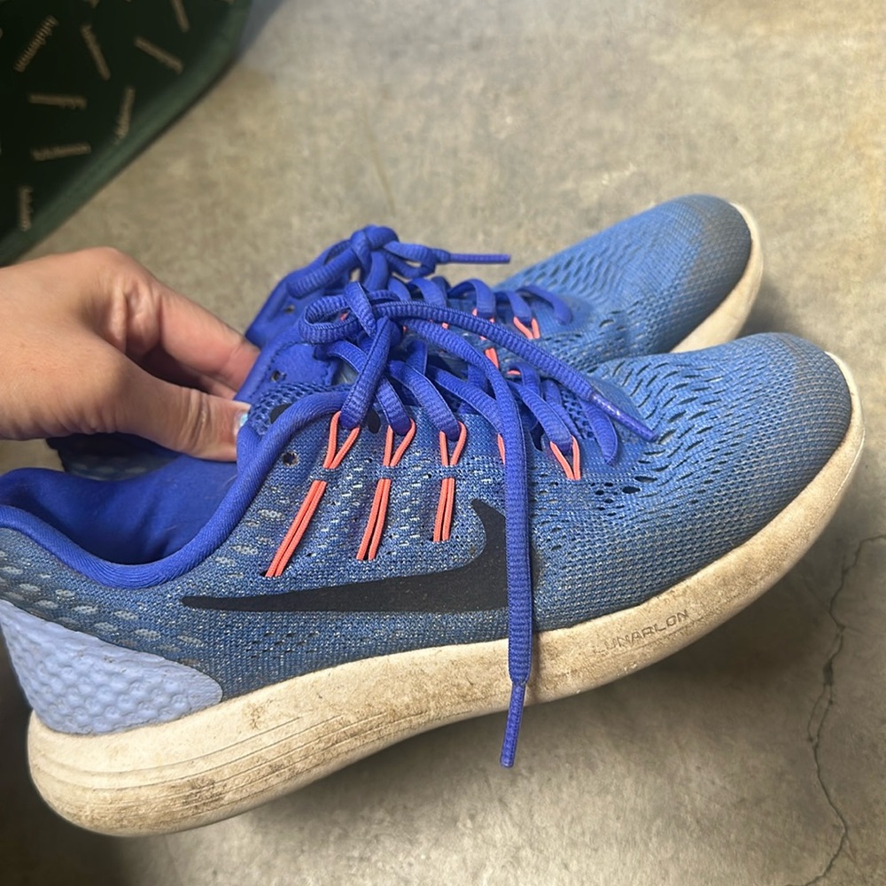Blue Nike sneakers